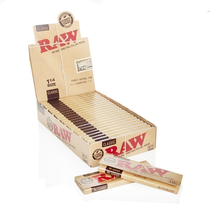 Raw natural rolling papers for tobacco and cannabis smoking