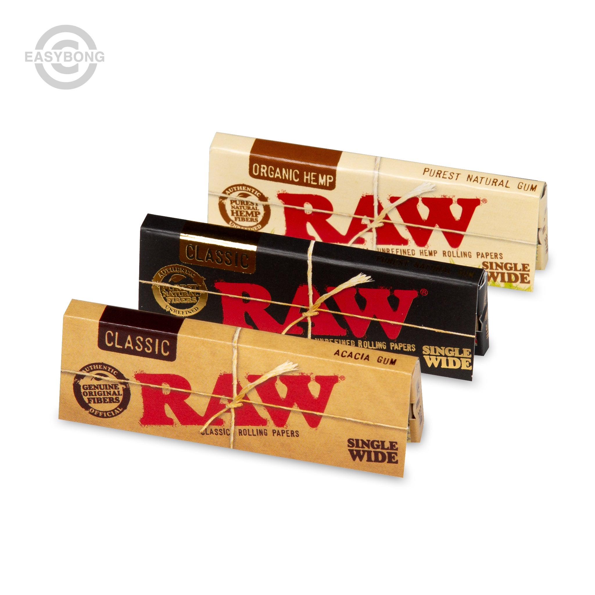 Raw single wide hemp rolling papers for medical cannabis smokers