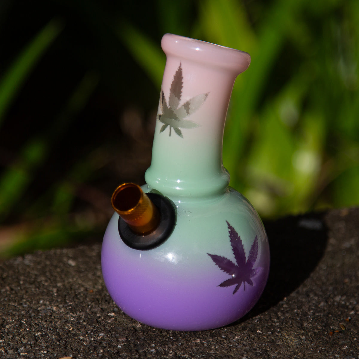 Multi Colour Baby Bubble Glass Bong 15cm