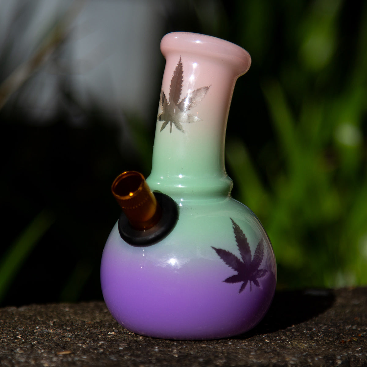 Multi Colour Baby Bubble Glass Bong 15cm