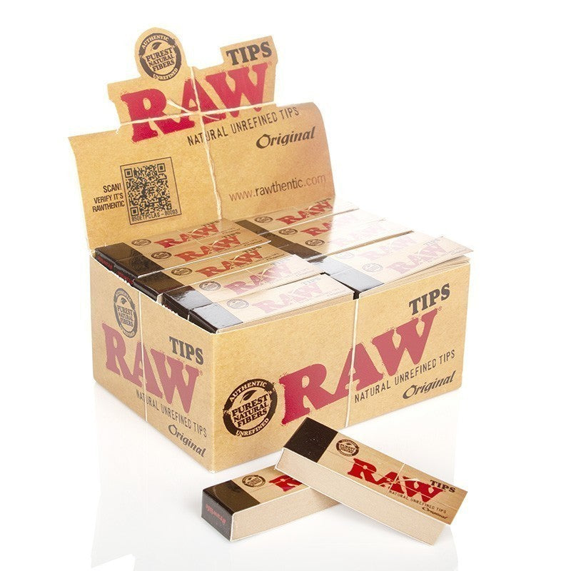 Box of RAW brand filter tips for rolling papers