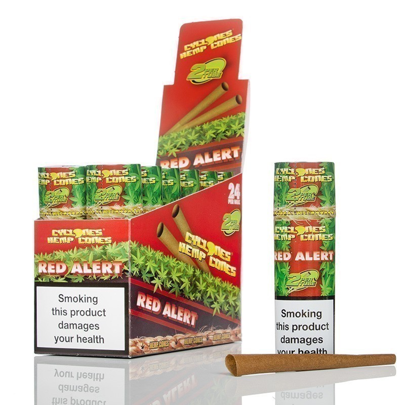 Australian stock Cyclones pre-rolled flavoured hemp cones.