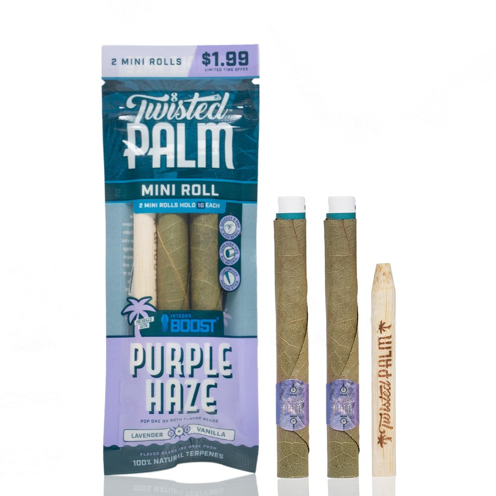 Twisted palm mini rolls blunt wraps.