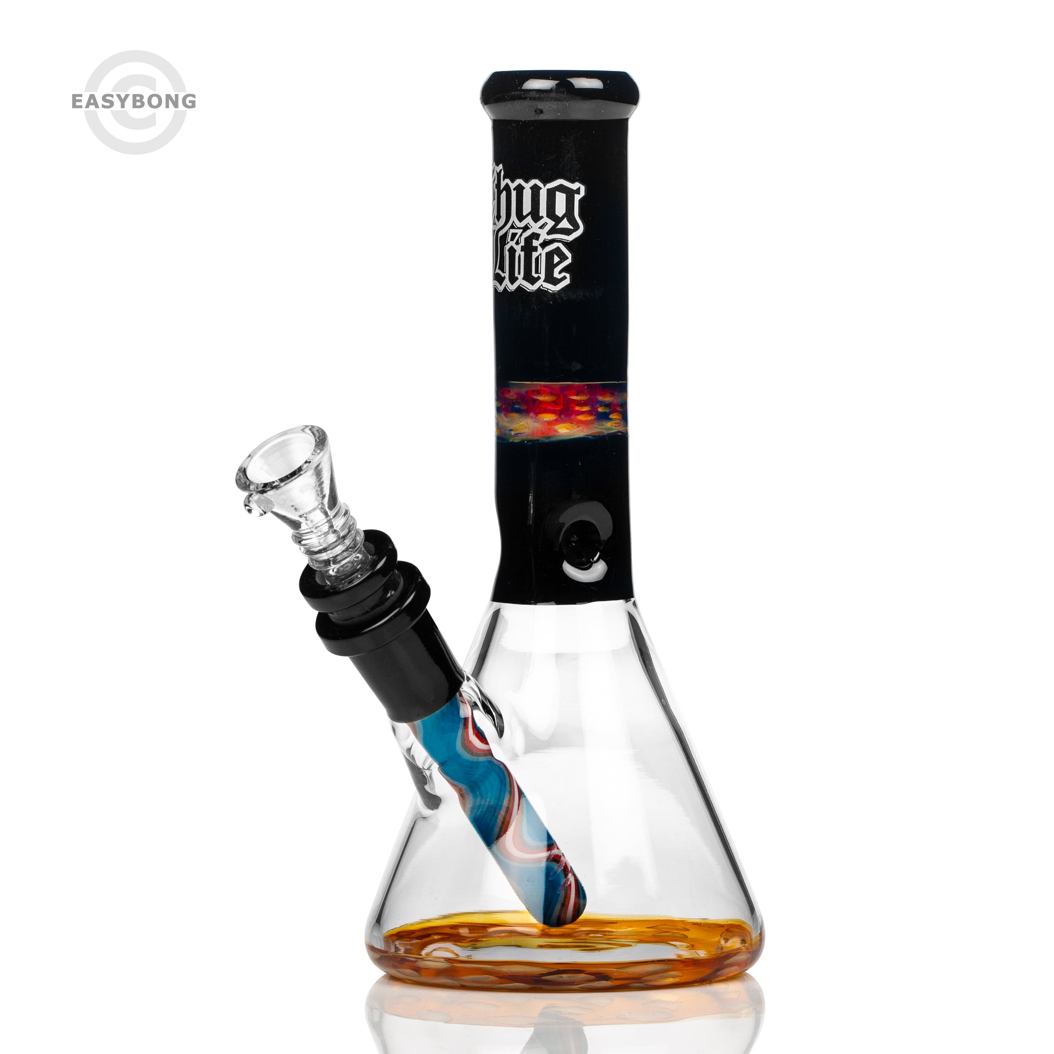 Thug Life Small Glass Beaker Bong 22cm