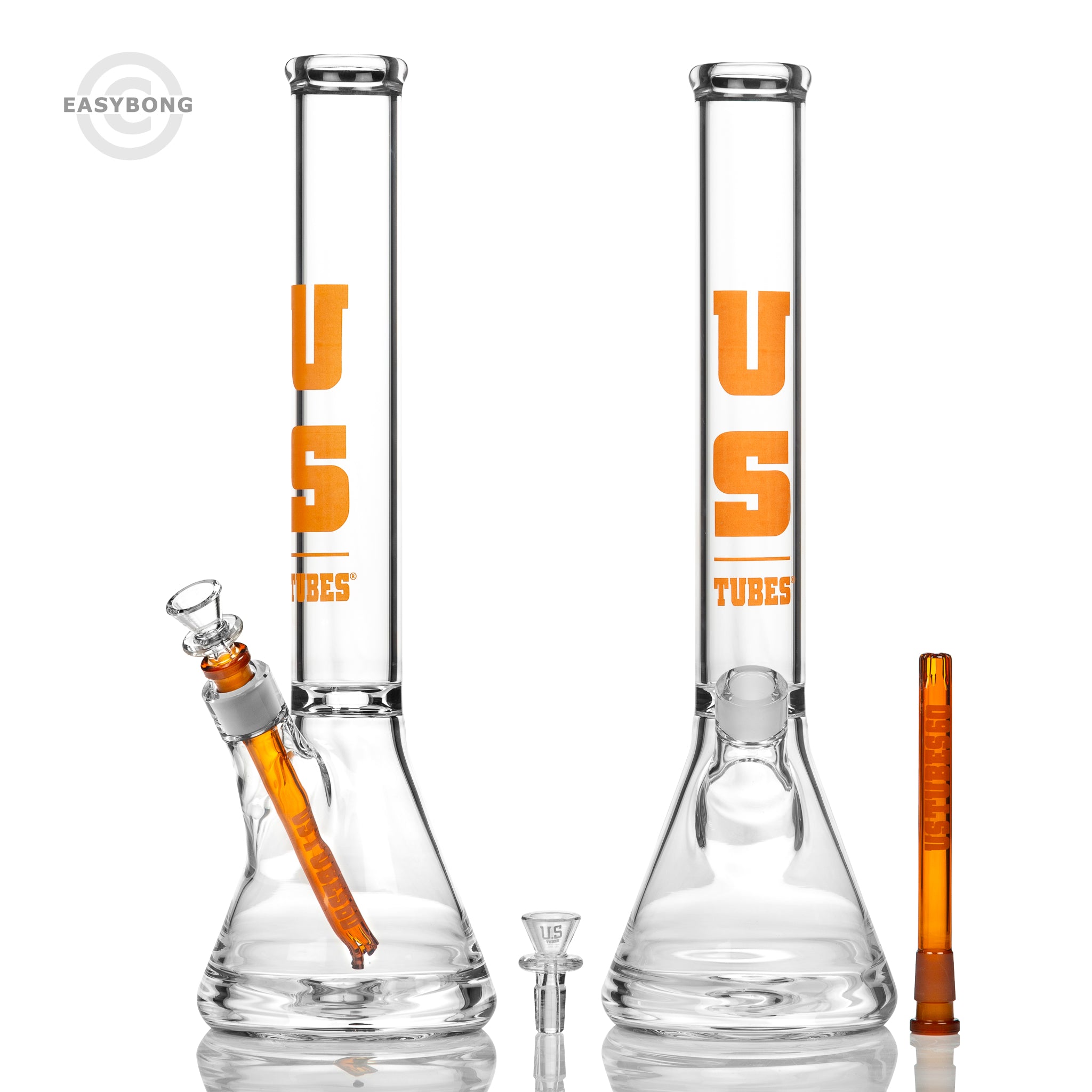 US Tubes 43cm Beaker Bong 57 Orange