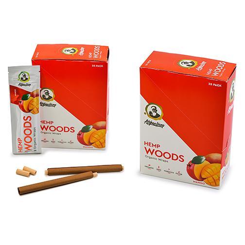 Afghan woods bulk hemp wraps in mango flavour.