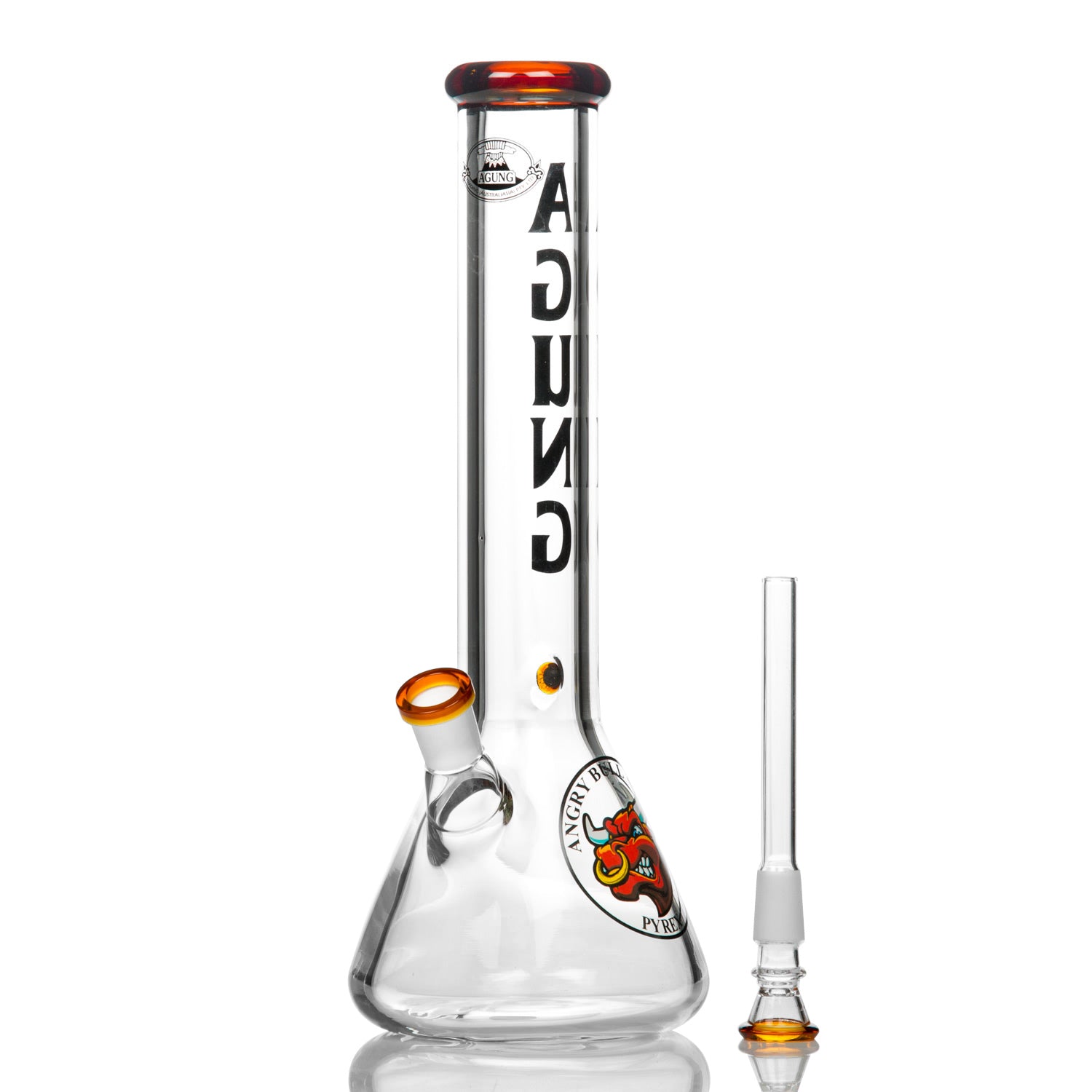 Agung glass bongs with glass down stem and cone piece for sale in Brisbane Australia.