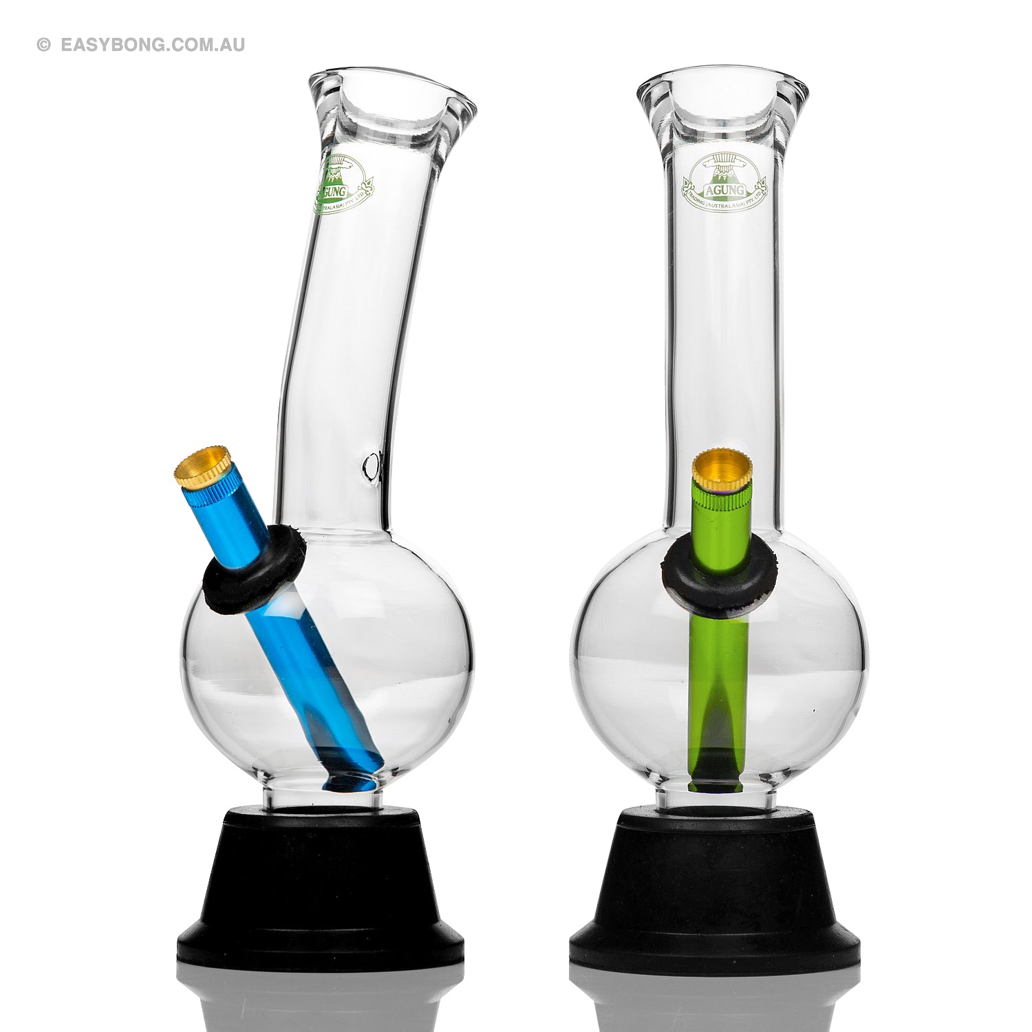 Agung Aussie style cheap glass bongs, very popular with cannabis smokers, with free shipping Austra wide.