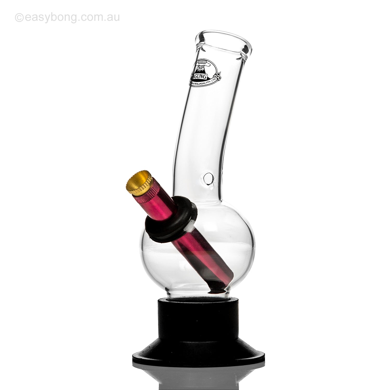 Agung shorty glass bong with rubber base, can be shipped Australia wide