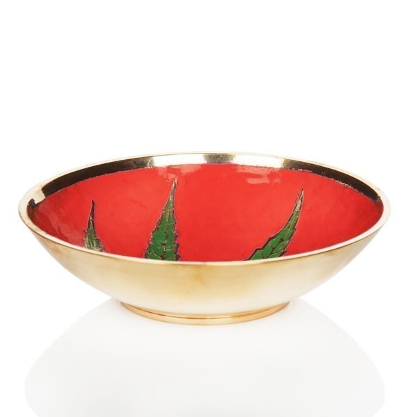 Agung Brass Bowl Amber Leaf