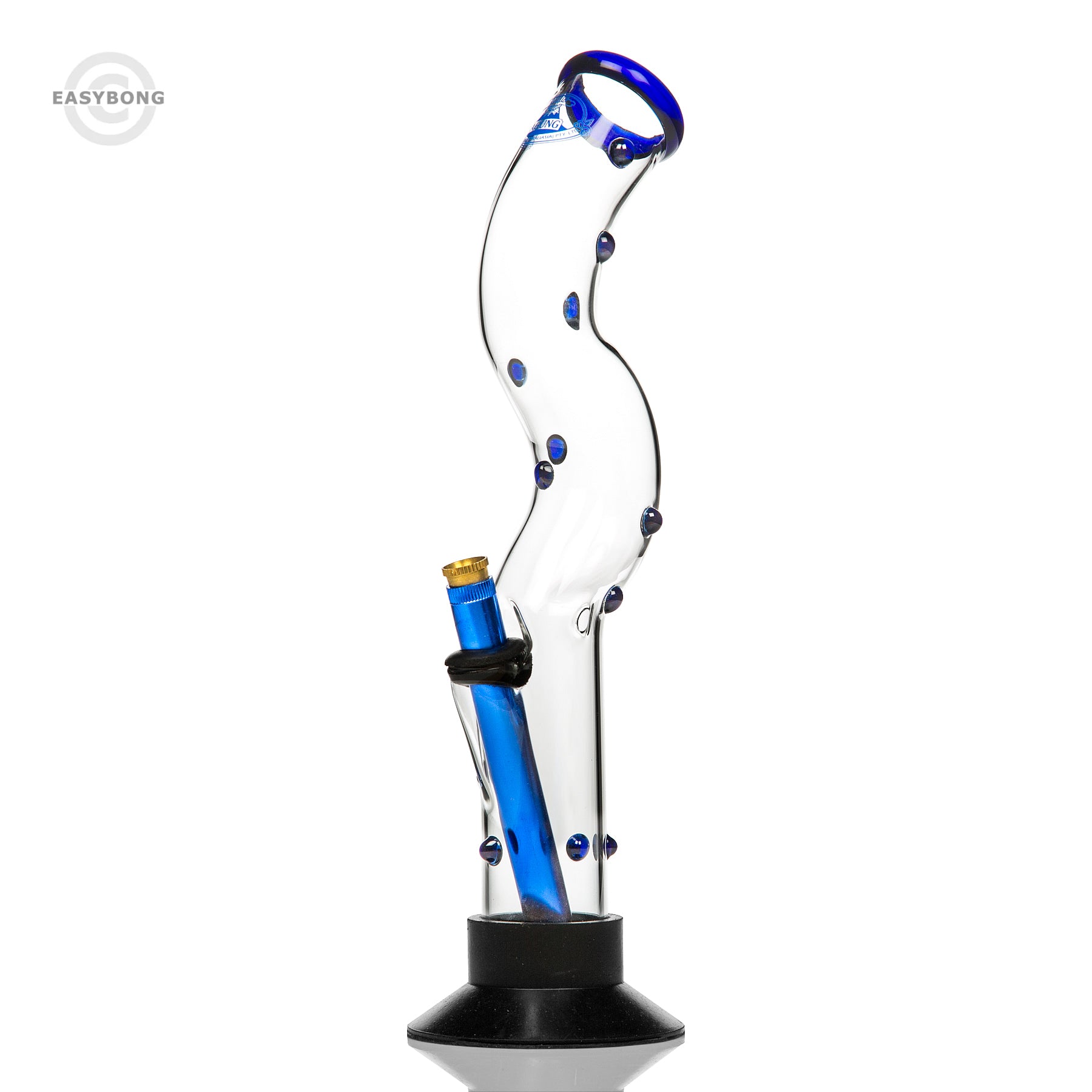 Agung Agung Curvy Glass Bong 33cm Blue 7103