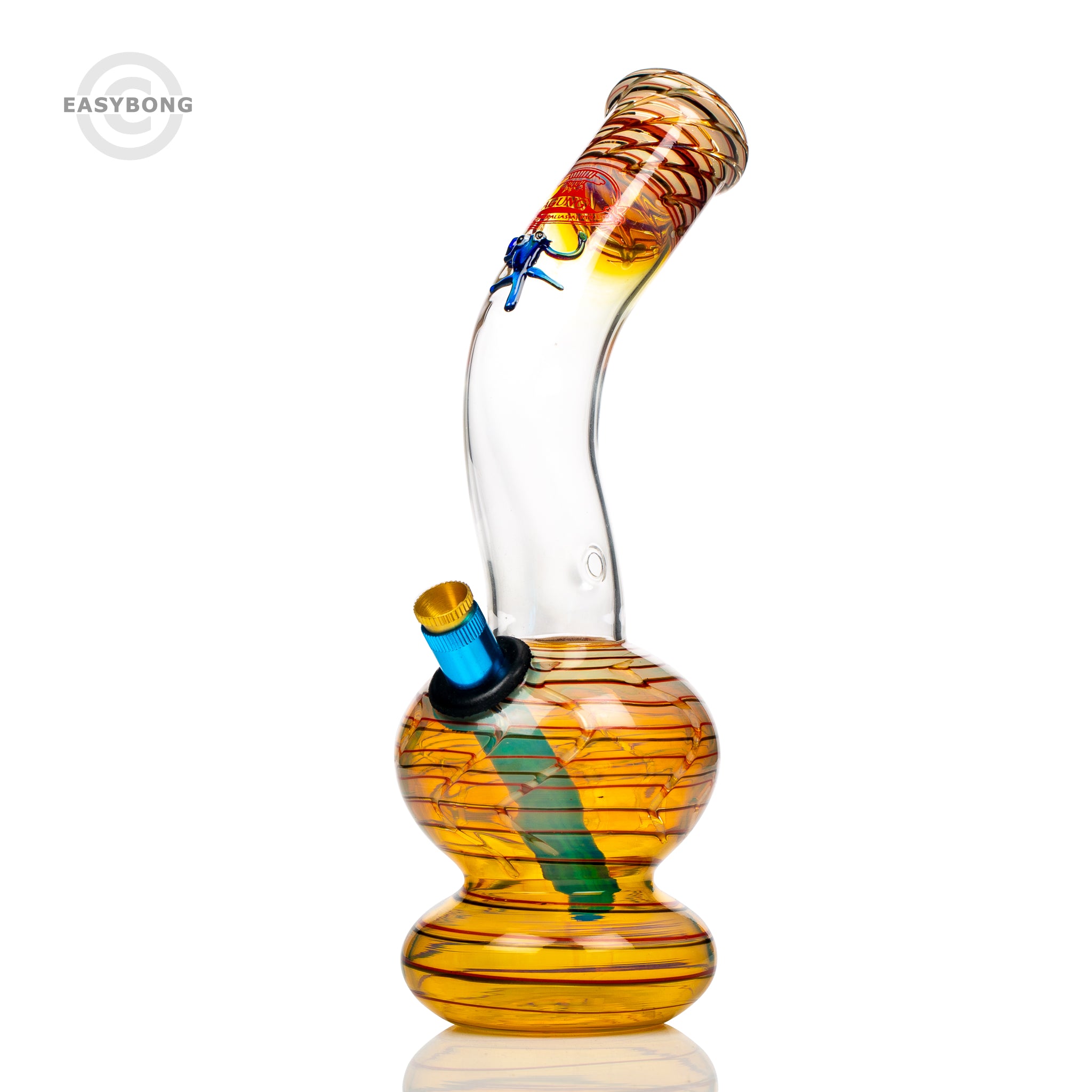 aussie style gold fumed glass bong from Agung.