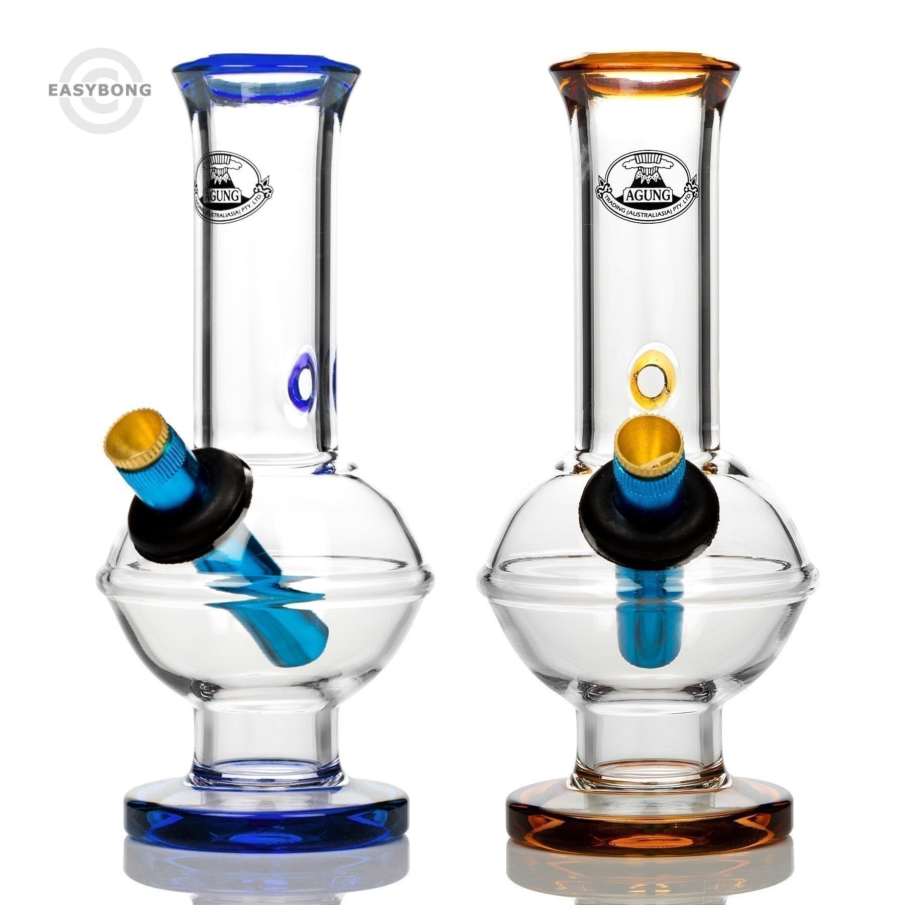 Agung small glass bongs with bonza stem and cone piece ay Easybong Australia.