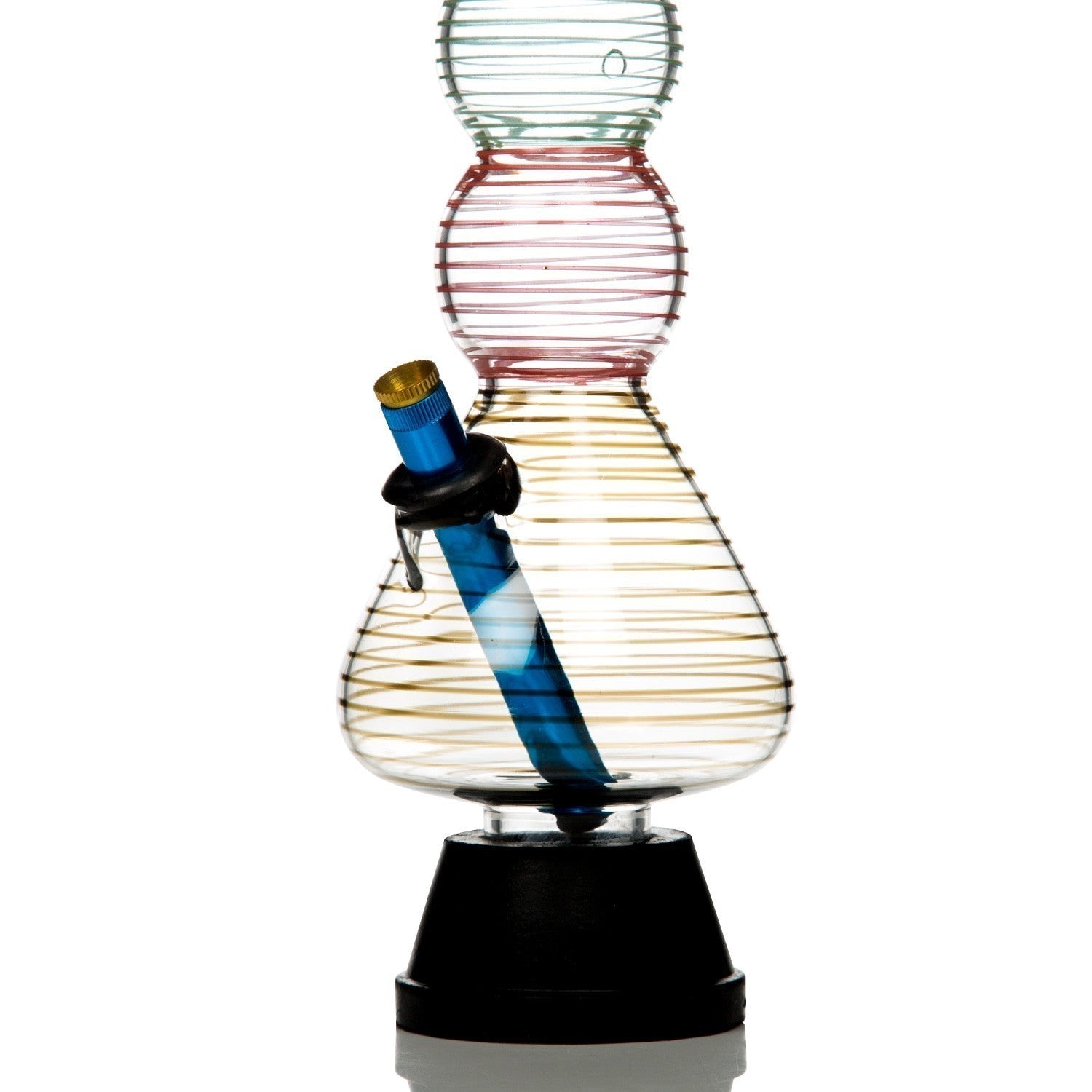 Agung bong with bonza stem and cone piece and multiple stripes.