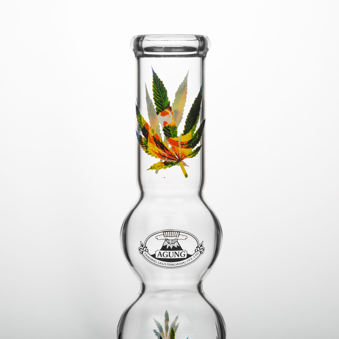  Glass bong designed for Aussie stoners with metal stem and brass cone piece.