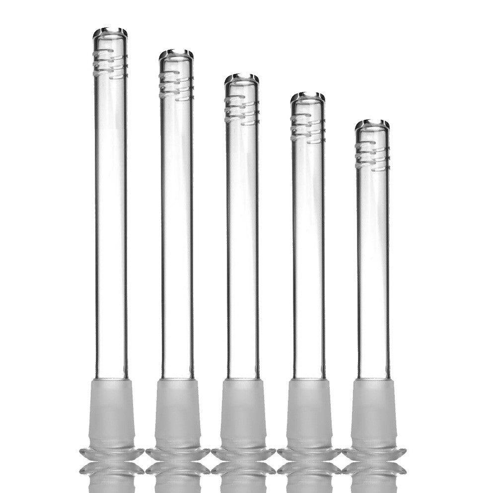 Glass down stem with slit diffuser for glass bongs in Australia.