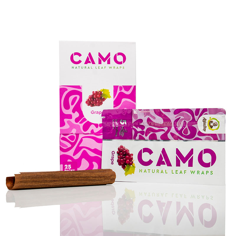 Camo Natural Leaf Blunt Wraps 5pk