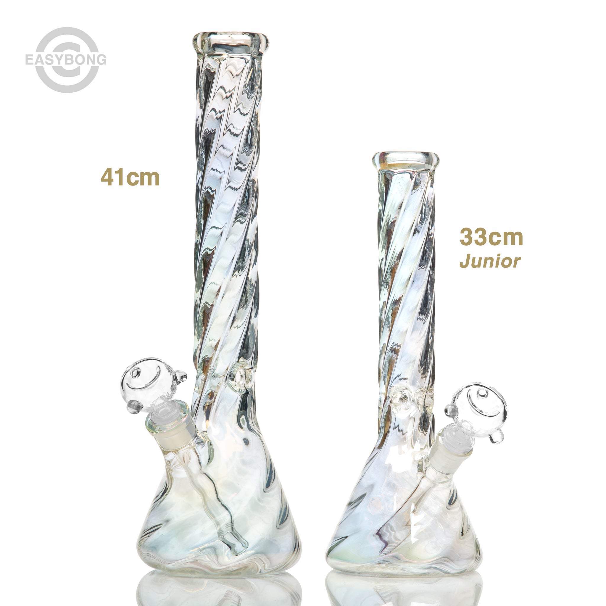 Chromatic Twist Glass Beaker Bong 41cm