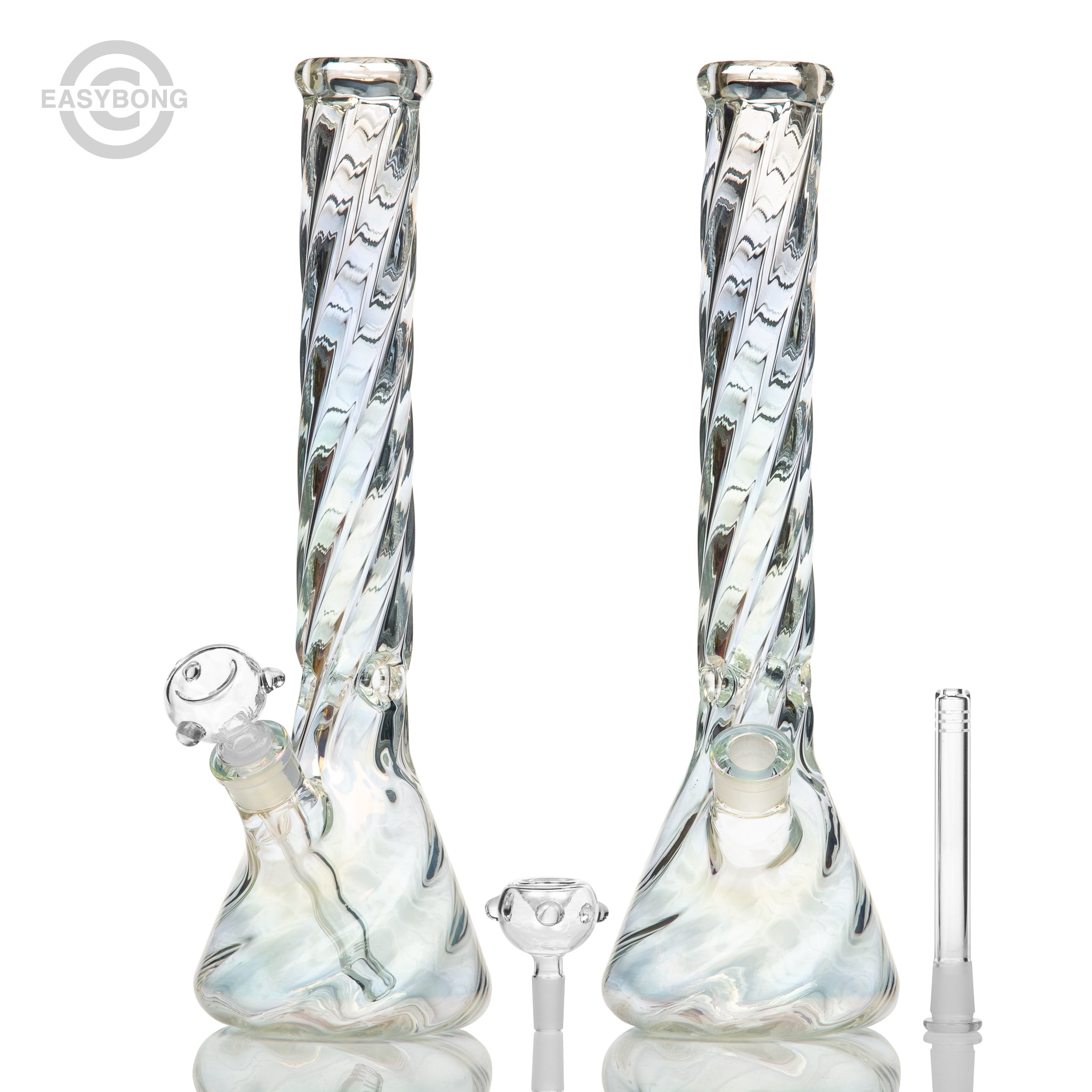 Chromatic Twist Glass Beaker Bong 41cm