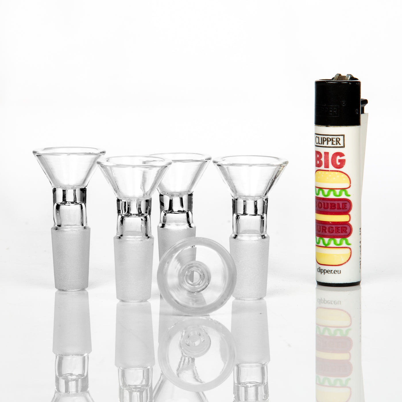 5 Pack Easy 14mm Clear Glass Cones