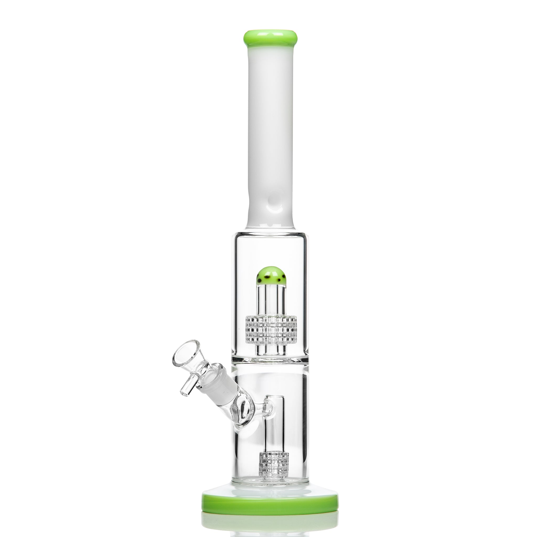Twin perc bong with cone piece for medical cannabis.
