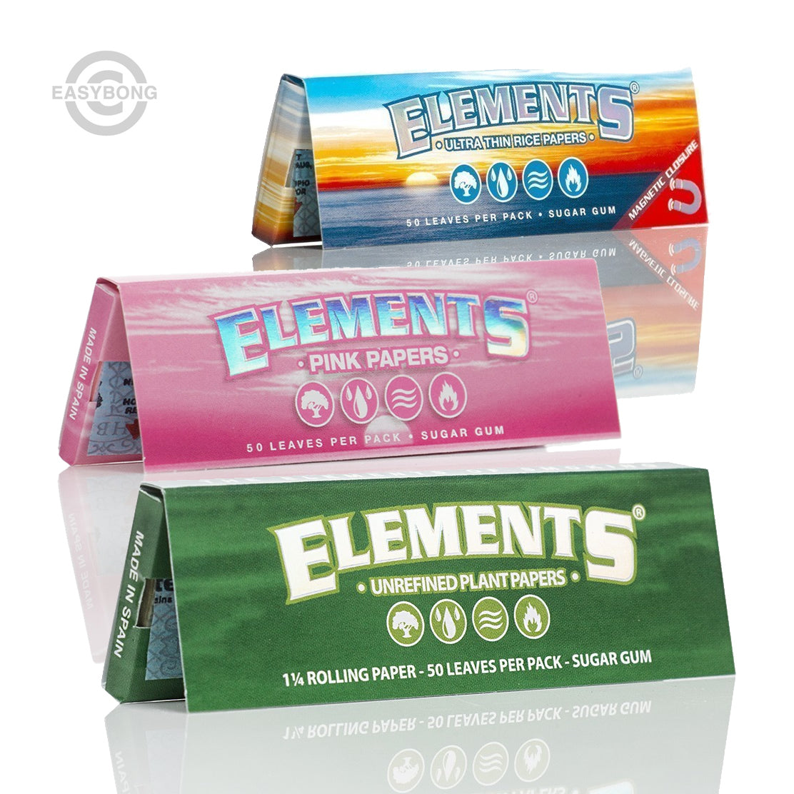 Elements 1.25 size premium rolling papers and accessories. 