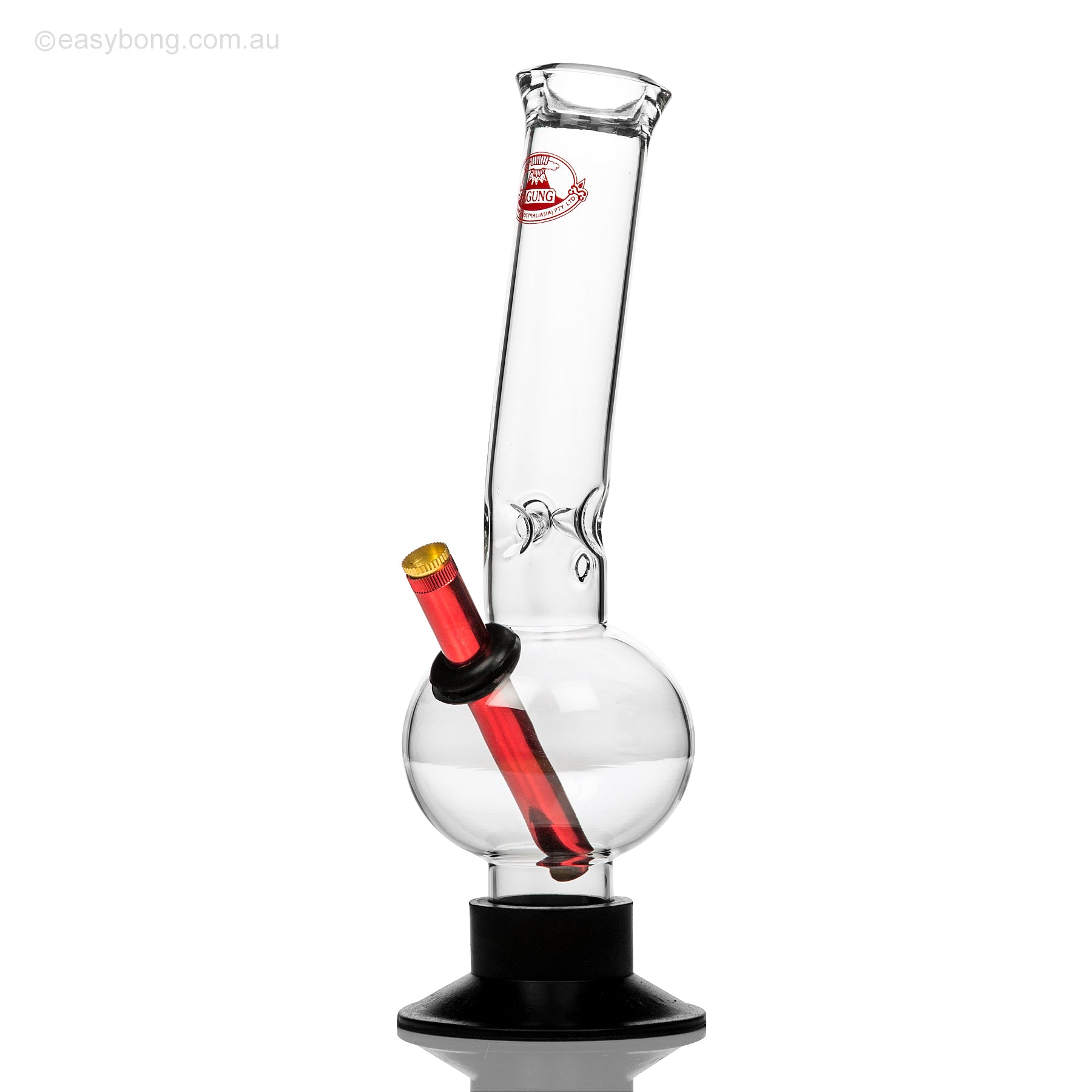 Large Agung glass bong with rubber base and made for Aussie cannabis smokers.