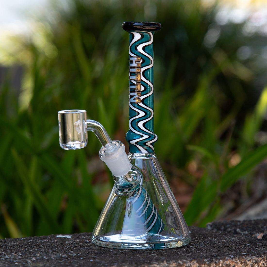 HITTN Glass Wig Wag Beaker Dab Rig 17cm