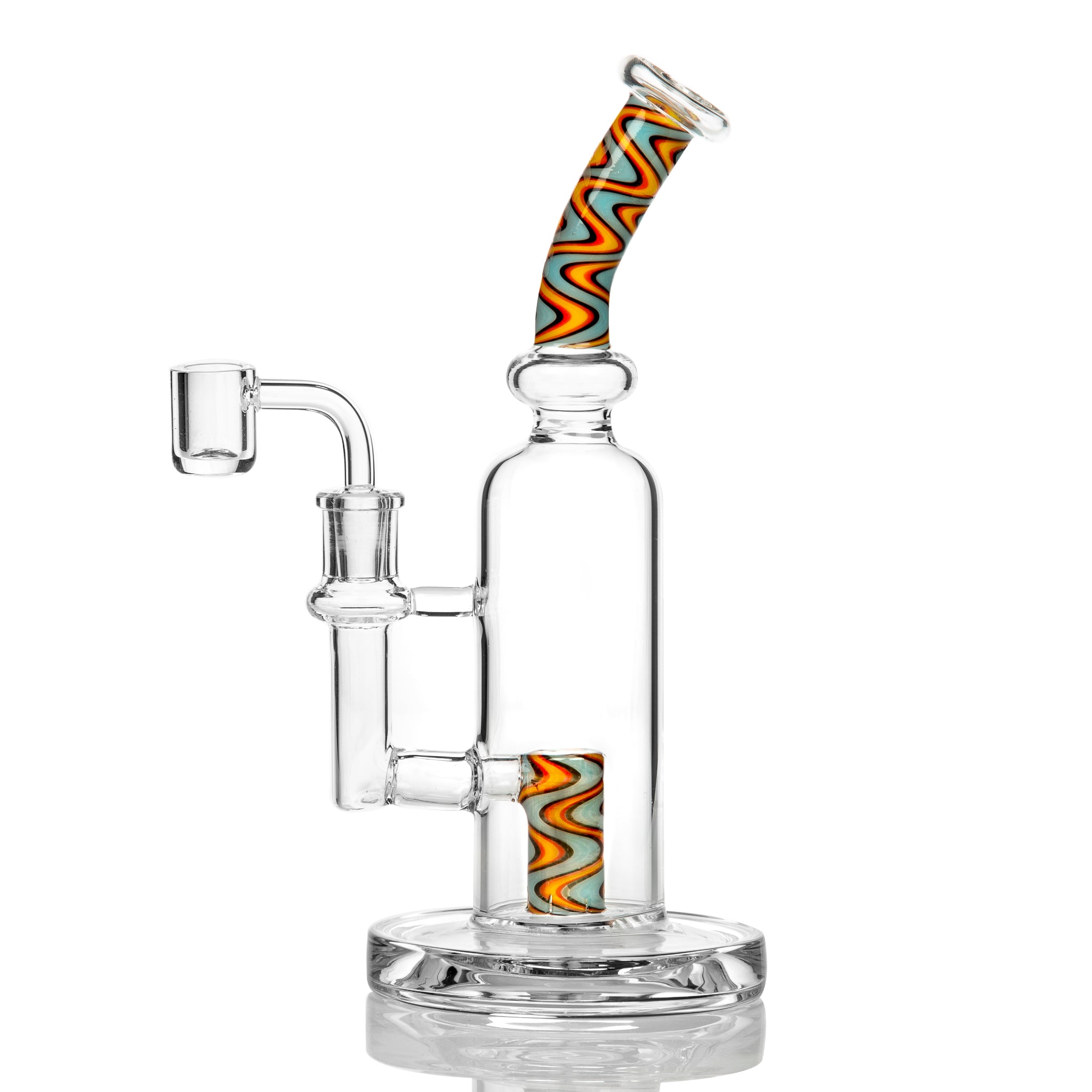 HITTN Glass Wig Wag Dab Rig 26cm Orange