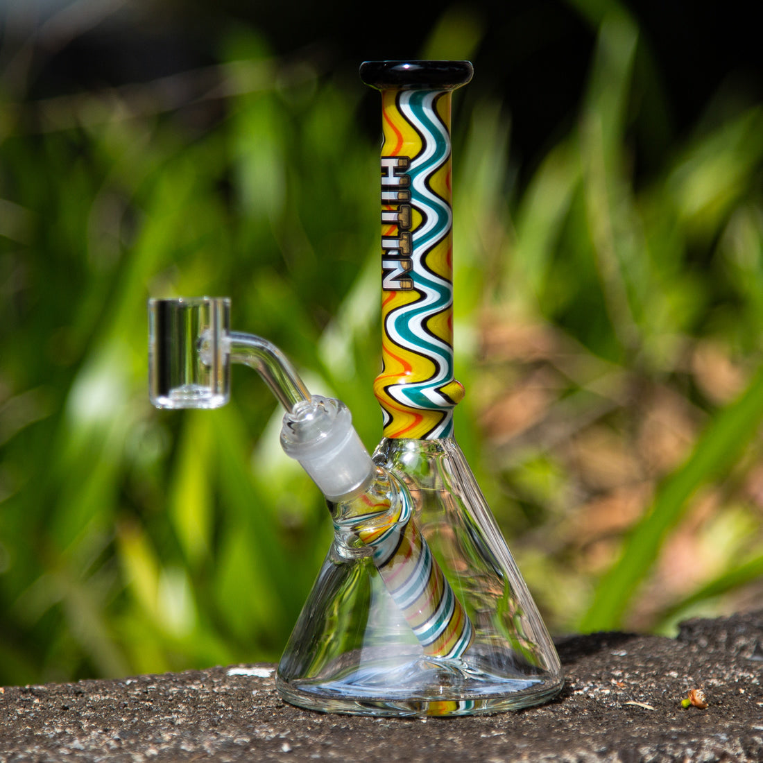 HITTN Glass Wig Wag Beaker Dab Rig 17cm