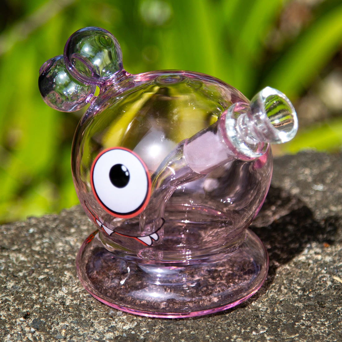 HITTN Glass Pink Monster Bubbler 11cm