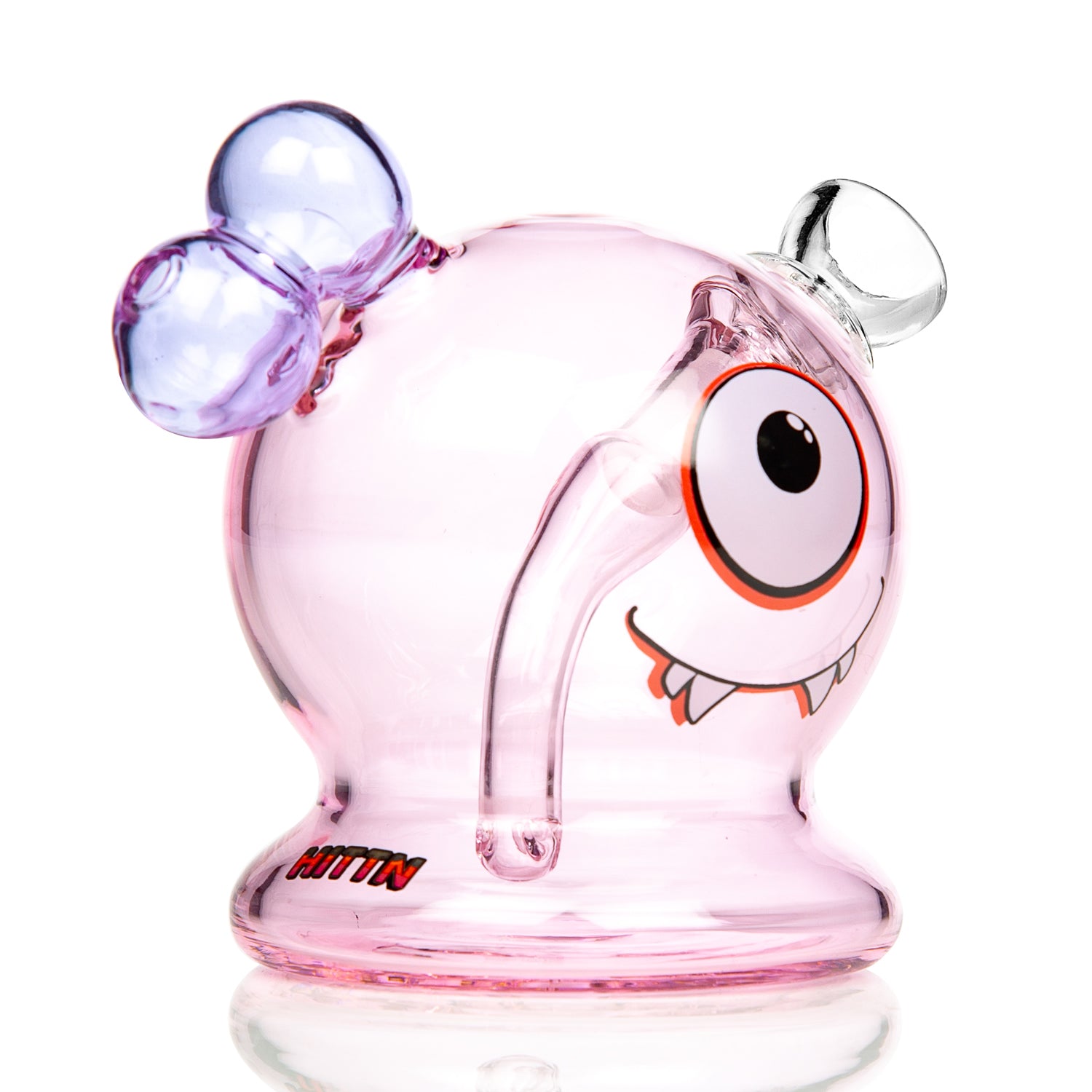HITTN Glass Pink Monster Bubbler 11cm