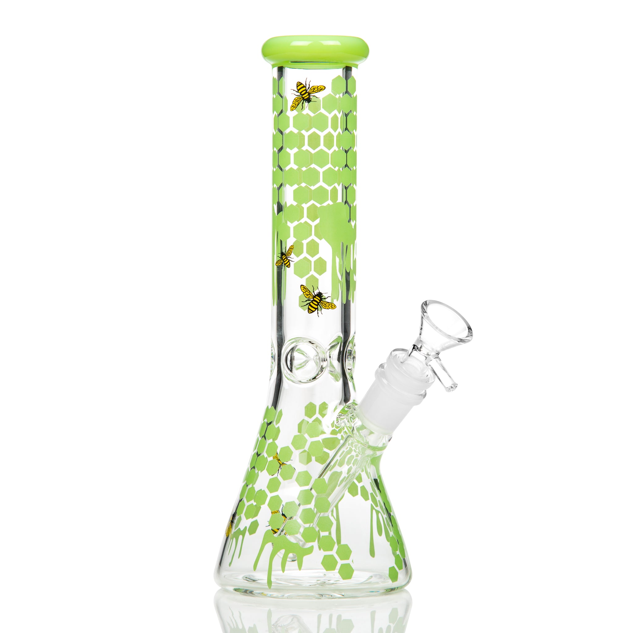 Easy Bong Green Honeybee beaker bong 28cm tall.