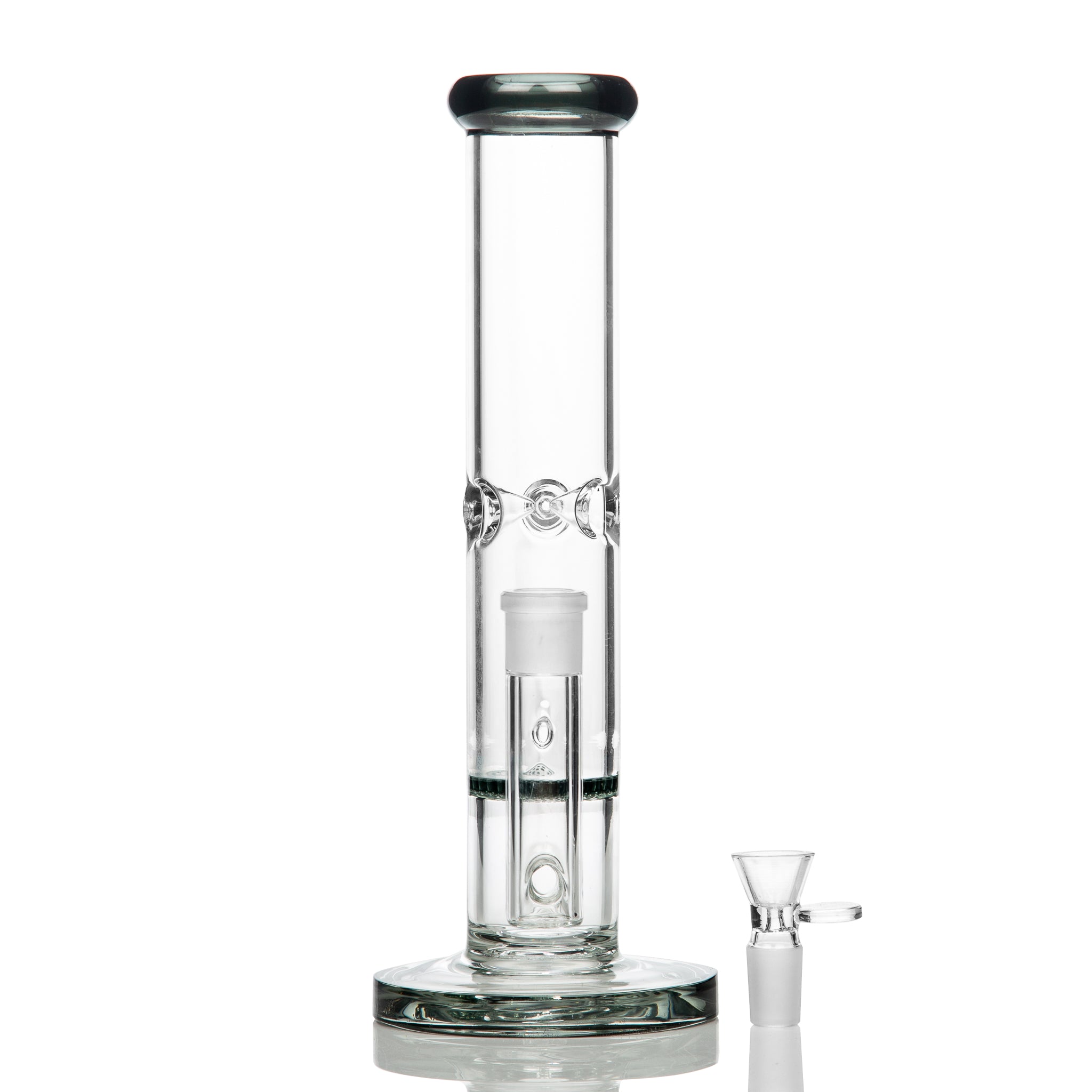 Front view of honeycomb disc glass bong from Easy Bong Australia.