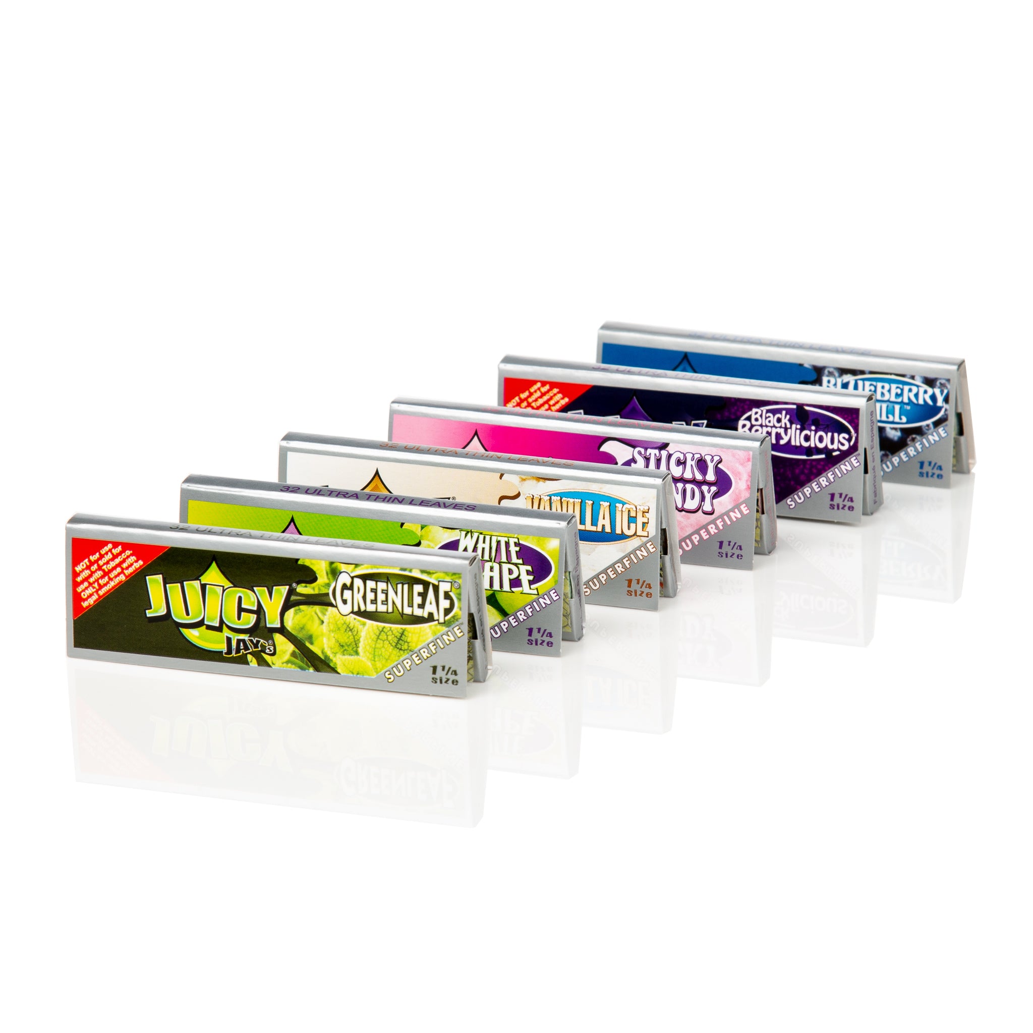 Juicy Jay's superfine rolling papers in 1.25 size Australian stock.