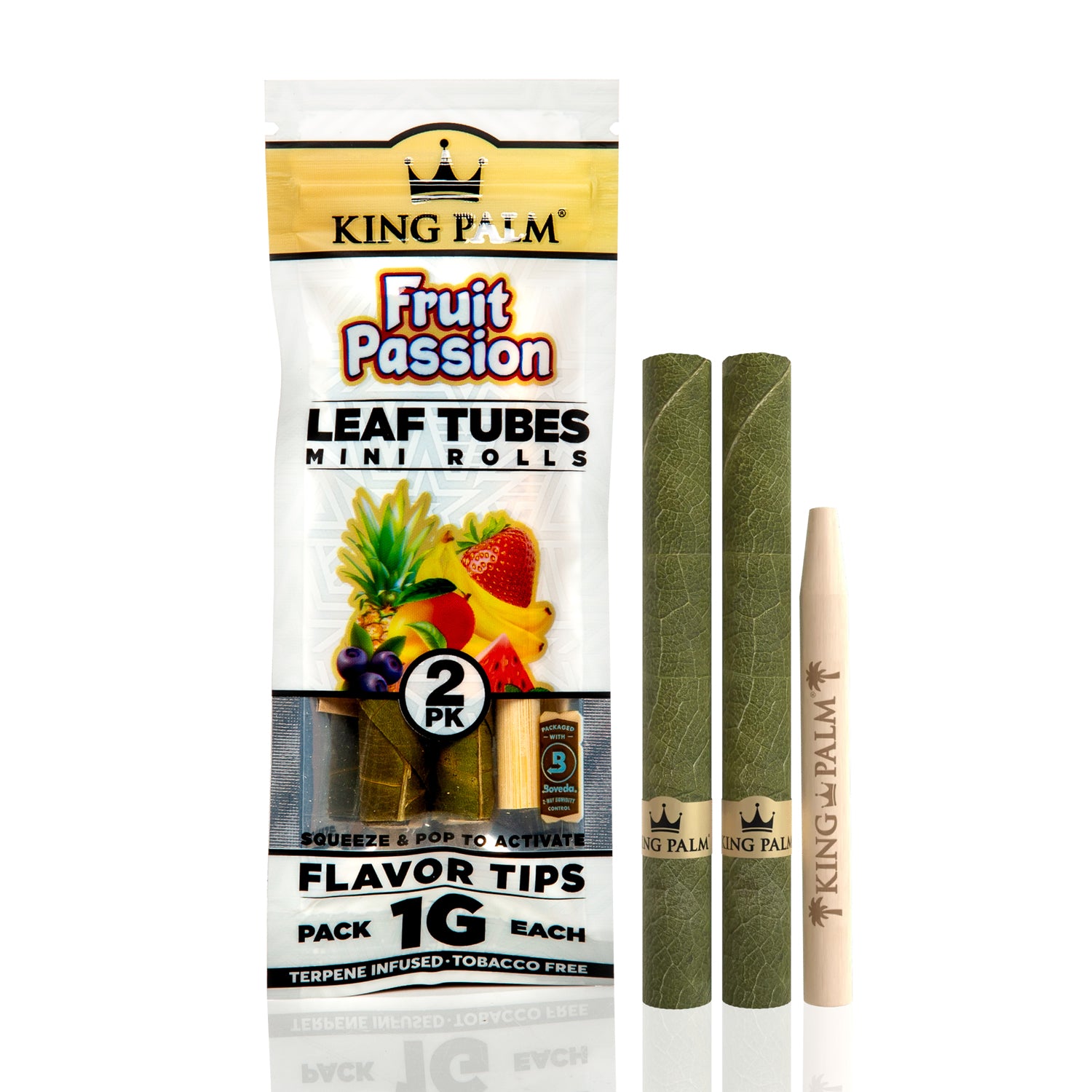 King Palm Real Leaf Rolls 1g 2pk Fruit Passion