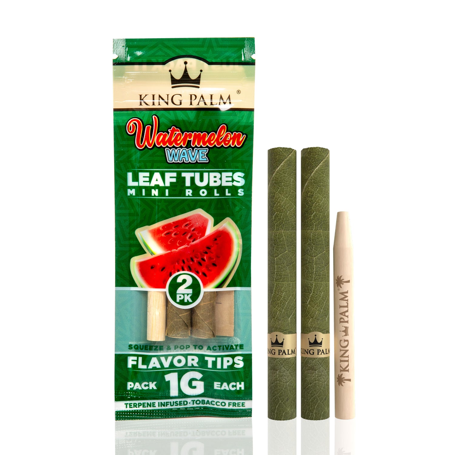 King Palm Real Leaf Rolls 1g 2pk Watermelon Wave