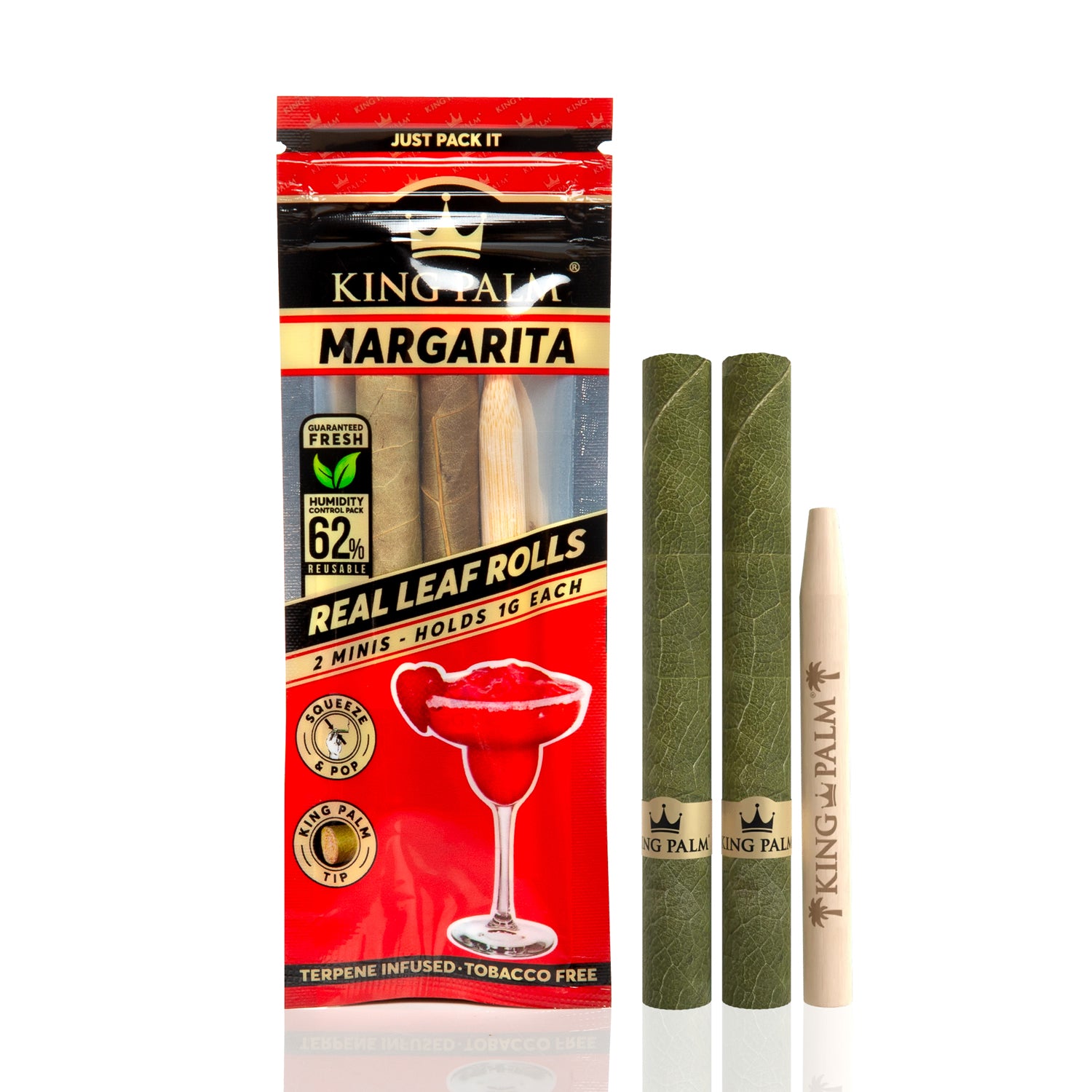 King Palm Real Leaf Rolls 1g 2pk Margarita