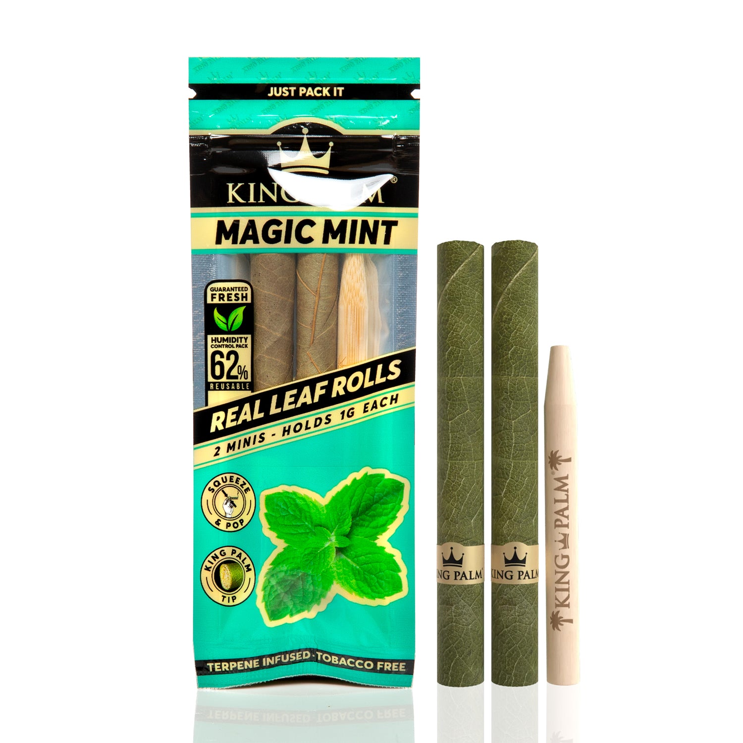 King Palm Real Leaf Rolls 1g 2pk Magic Mint