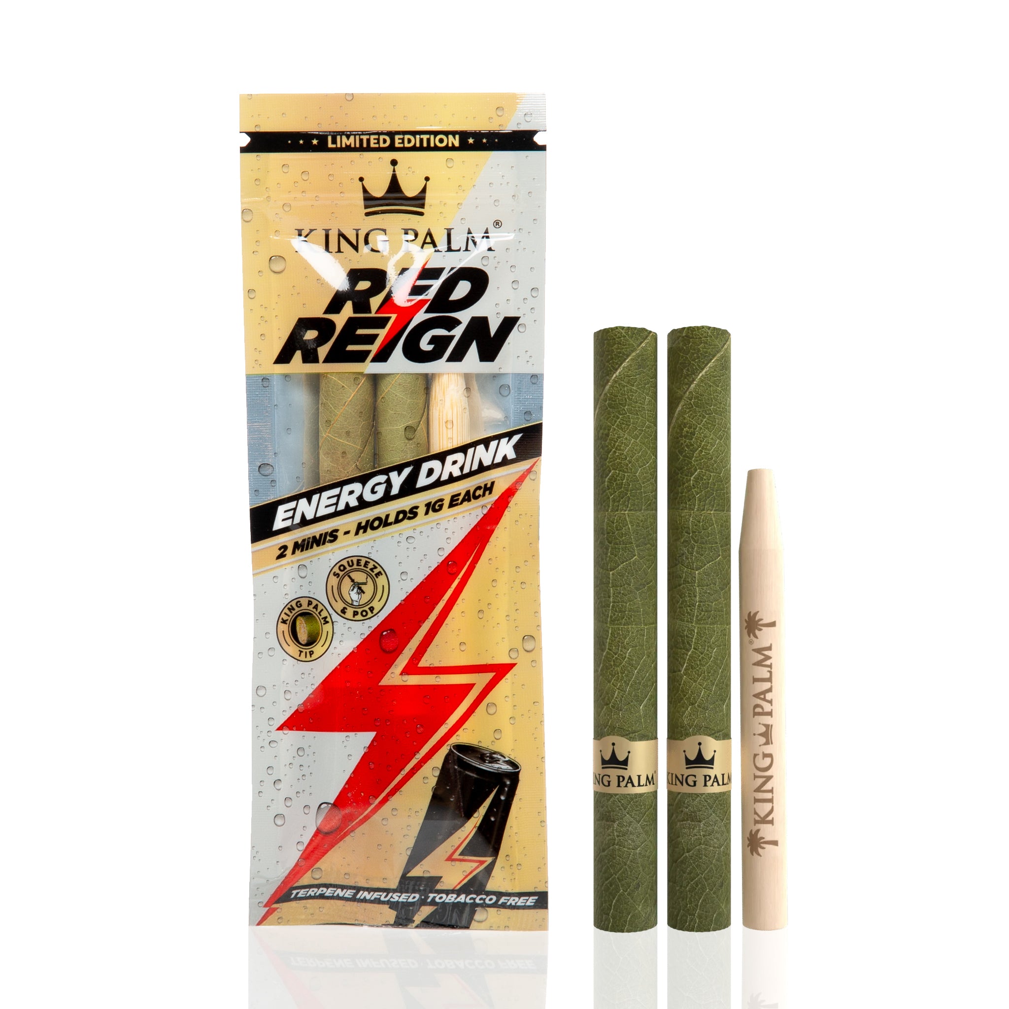 King Palm Real Leaf Rolls 1g 2pk Red Reign