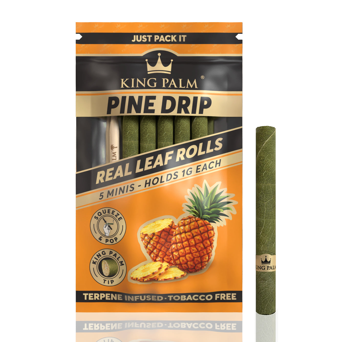 King Palm Mini Rolls 1gm Pine Drip 5 Pack