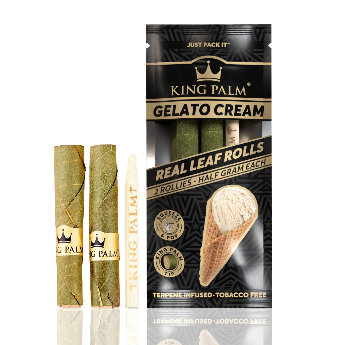 King Palm Rollies Leaf Rolls 0.5g 2pk Gelato Cream