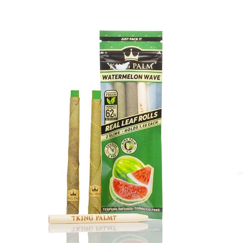 King Palm Real Leaf Slim Rolls 1.5g 2pk