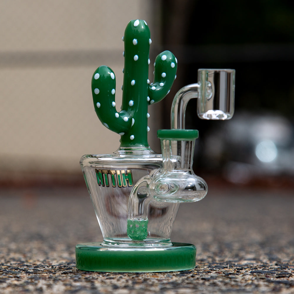 HITTN Glass Cactus Banger Hanger Dab Rig 15cm