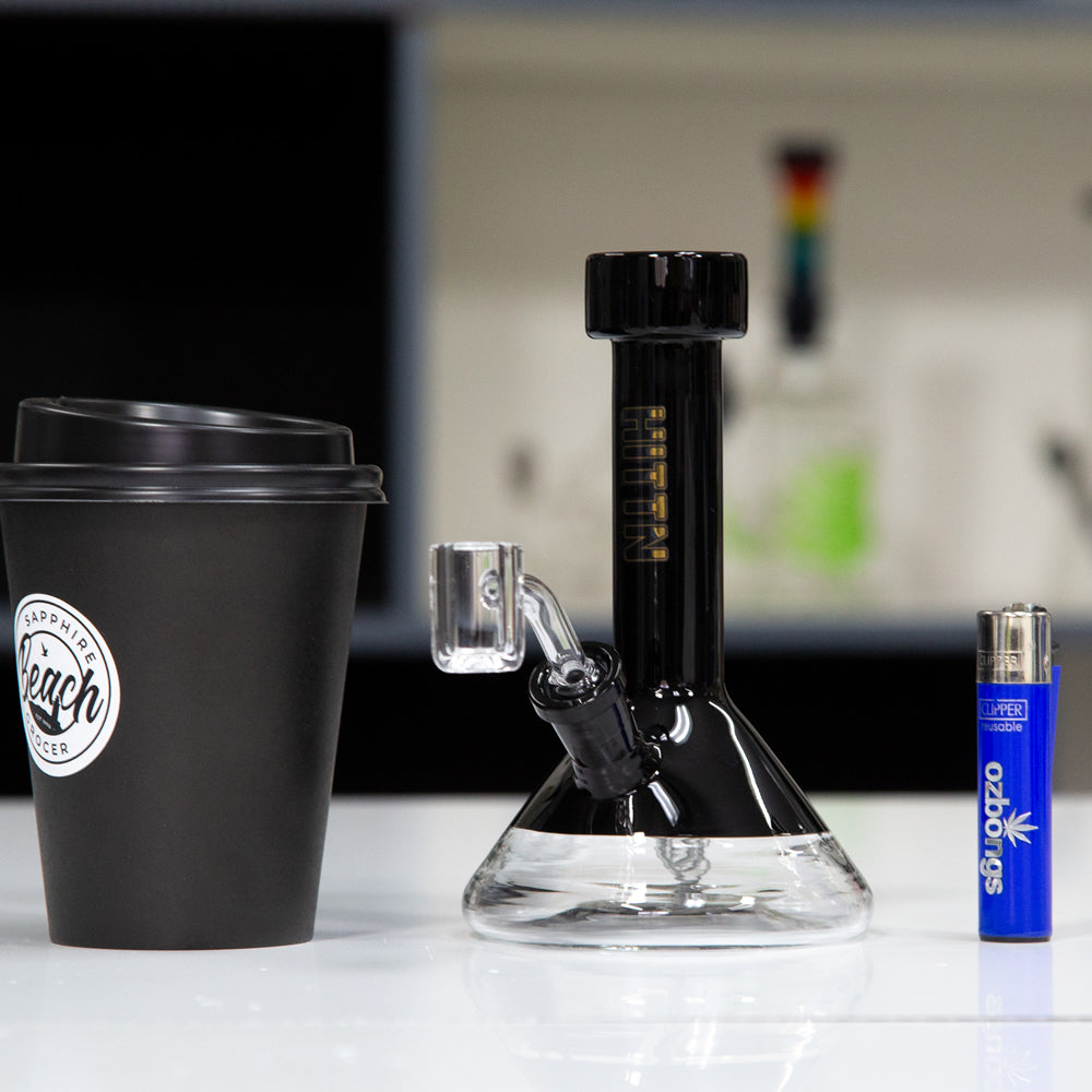 HITTN Glass Beaker Dab Rig 16cm Black
