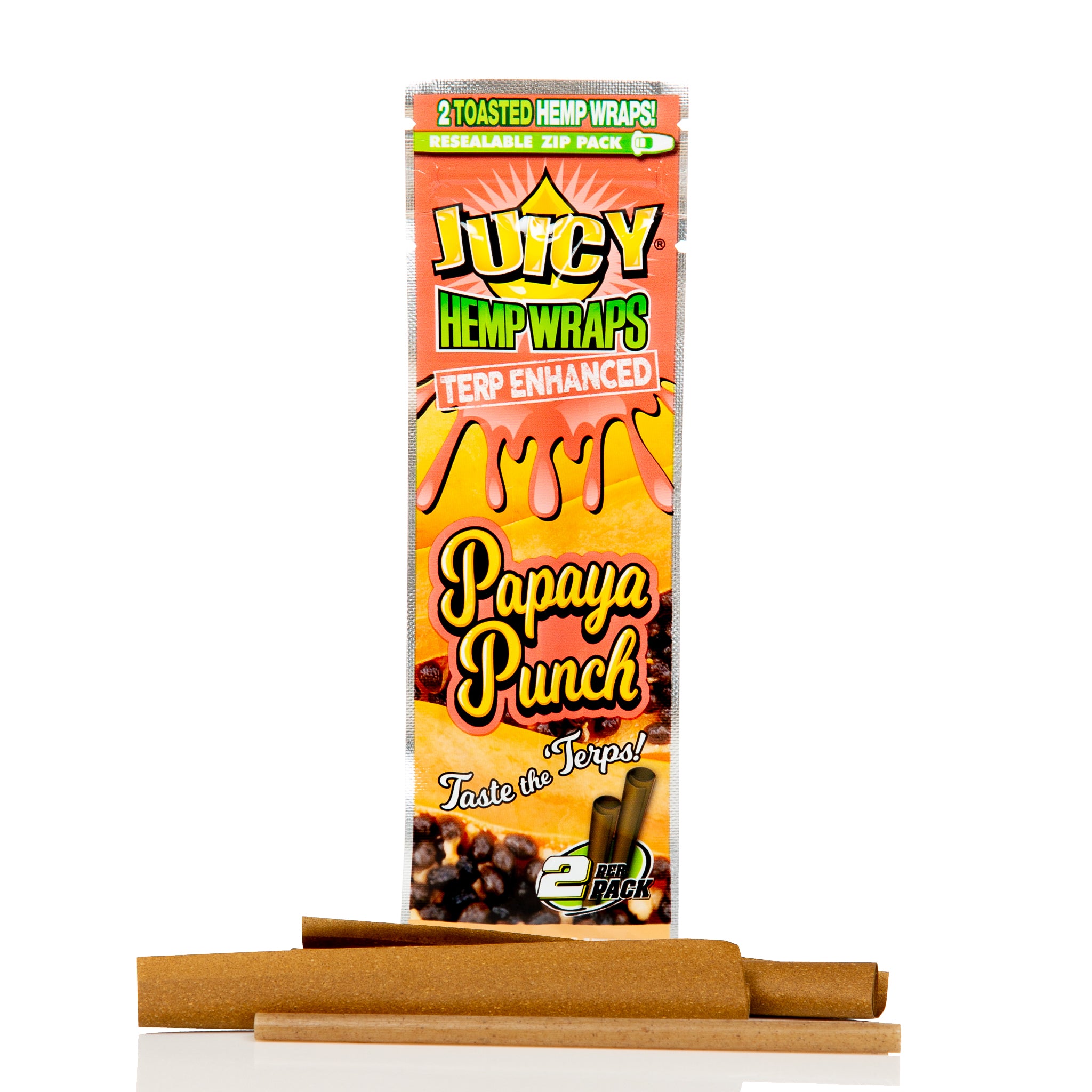 Juicy jays papaya punch hemp blunt wraps.