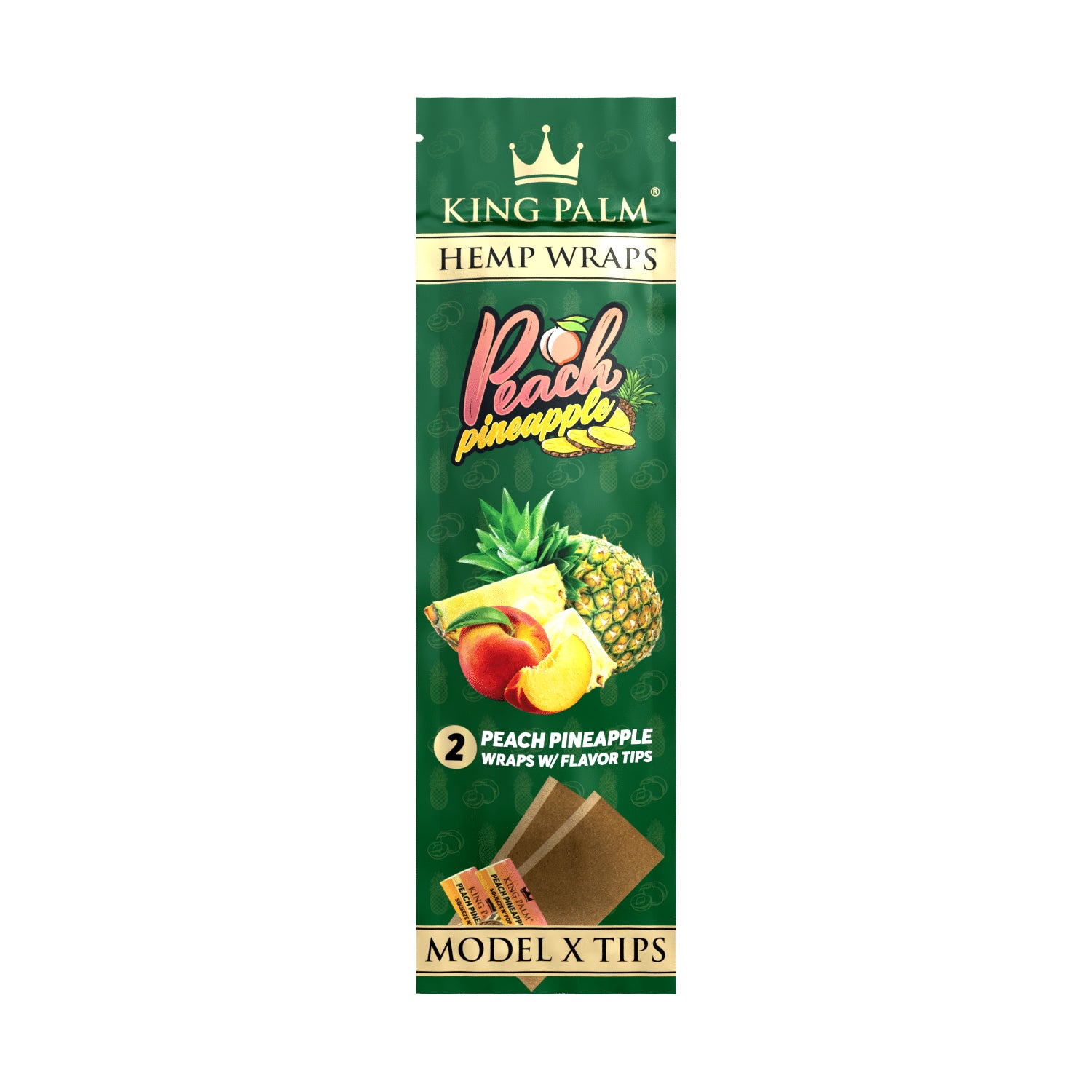 King Palm hemp wraps peach pineapple with flavour tips.