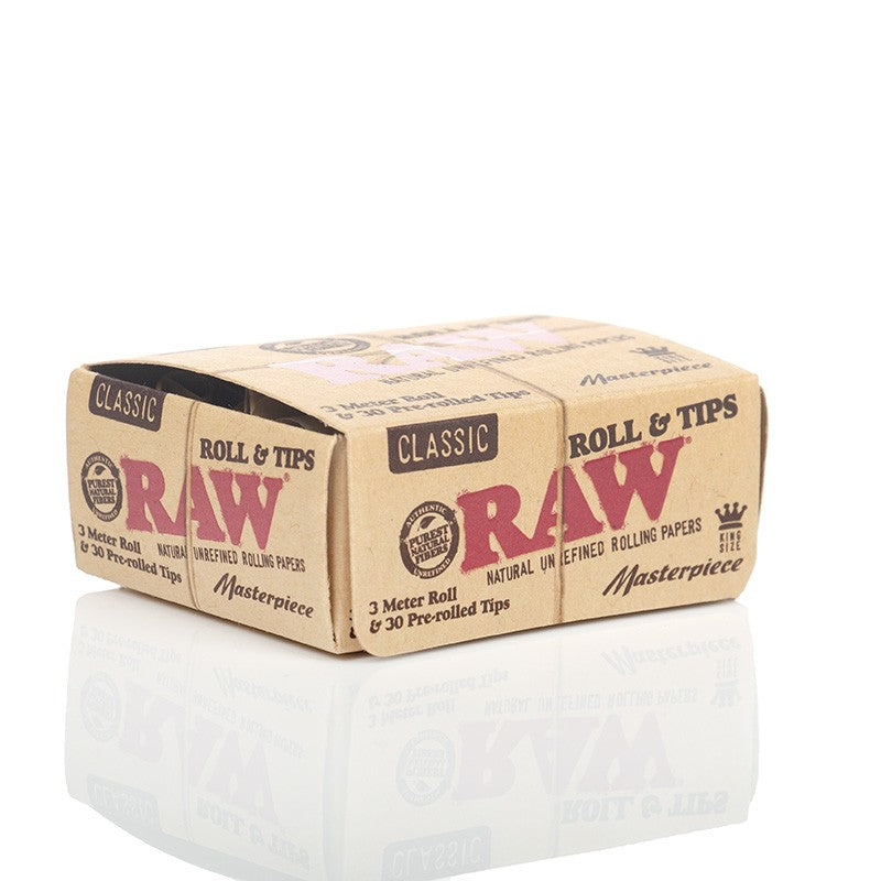 RAW Masterpiece Rolls & Tips King Size 3mtr