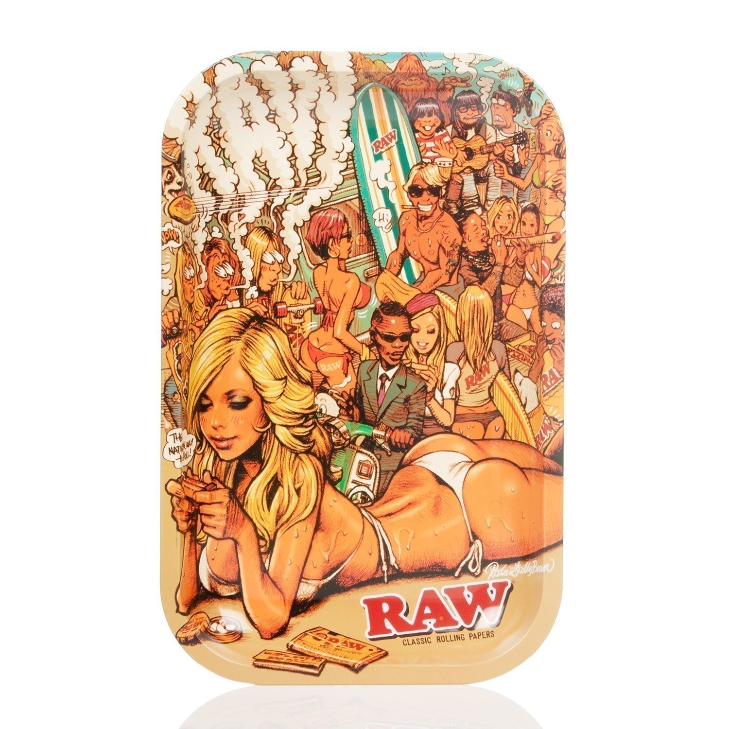 RAW Rolling Tray Small Beach Girl