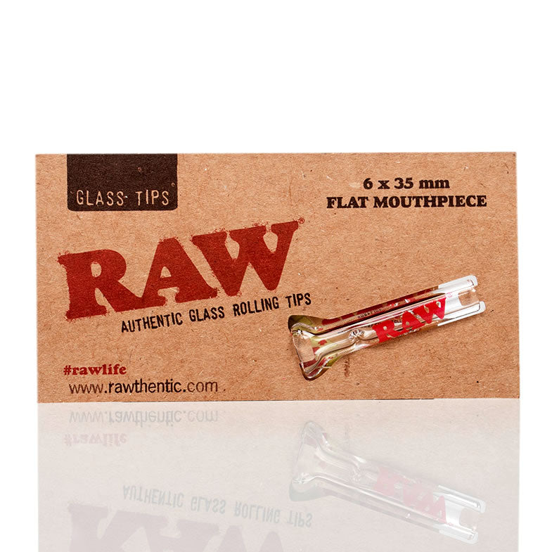 RAW authentic glass tip or rolling papers